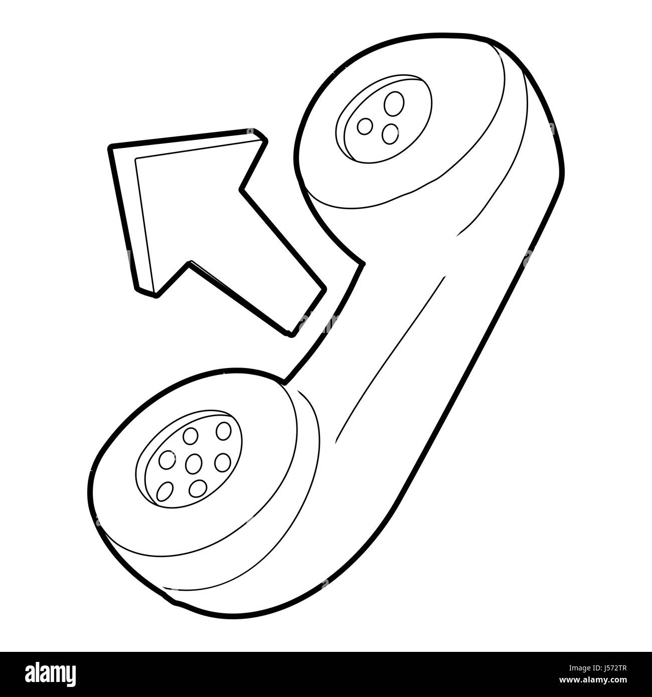 Handset icon, outline style Stock Vector Image & Art Alamy