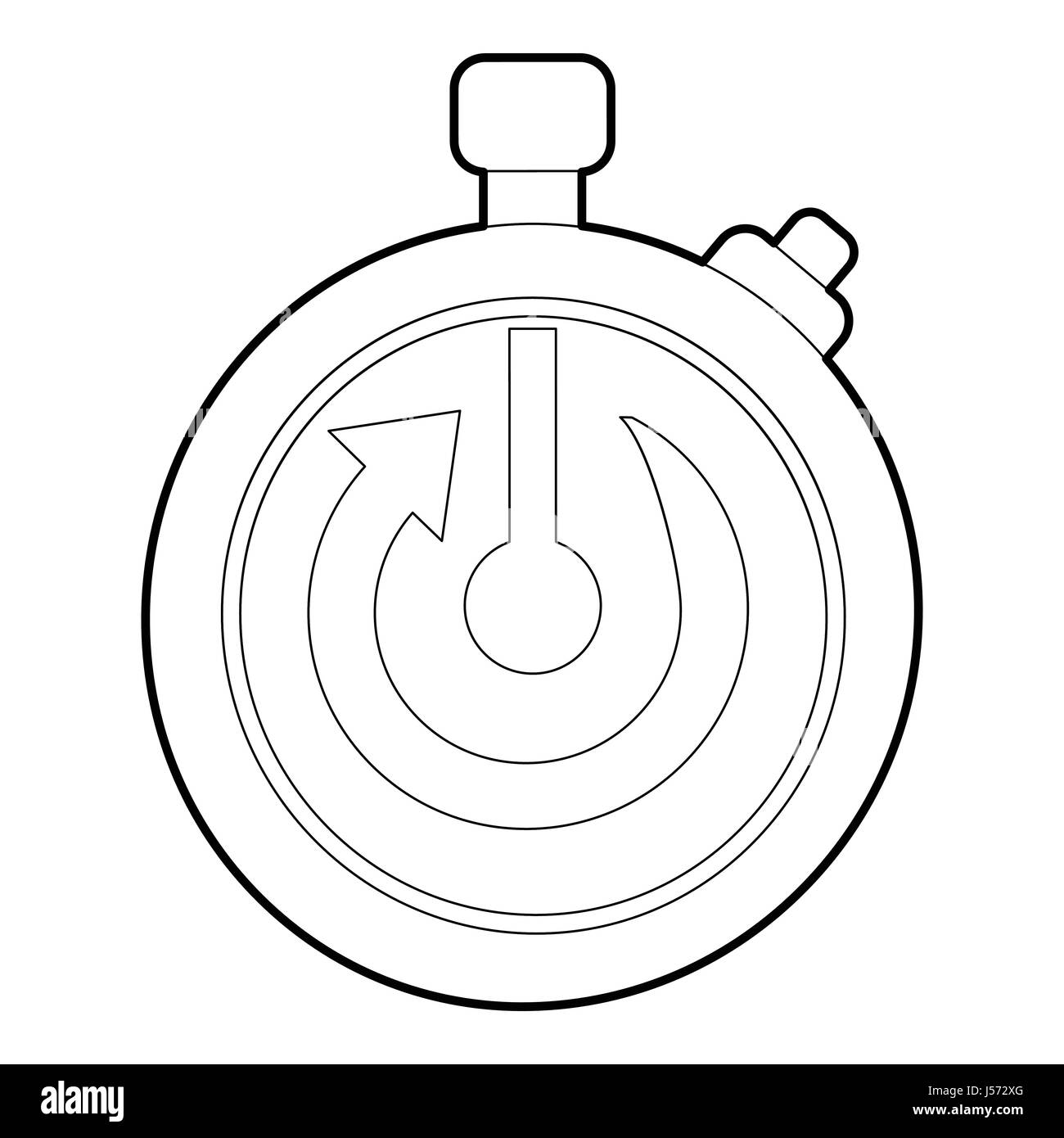 Stopwatch icon, outline style Stock Vector Image & Art - Alamy