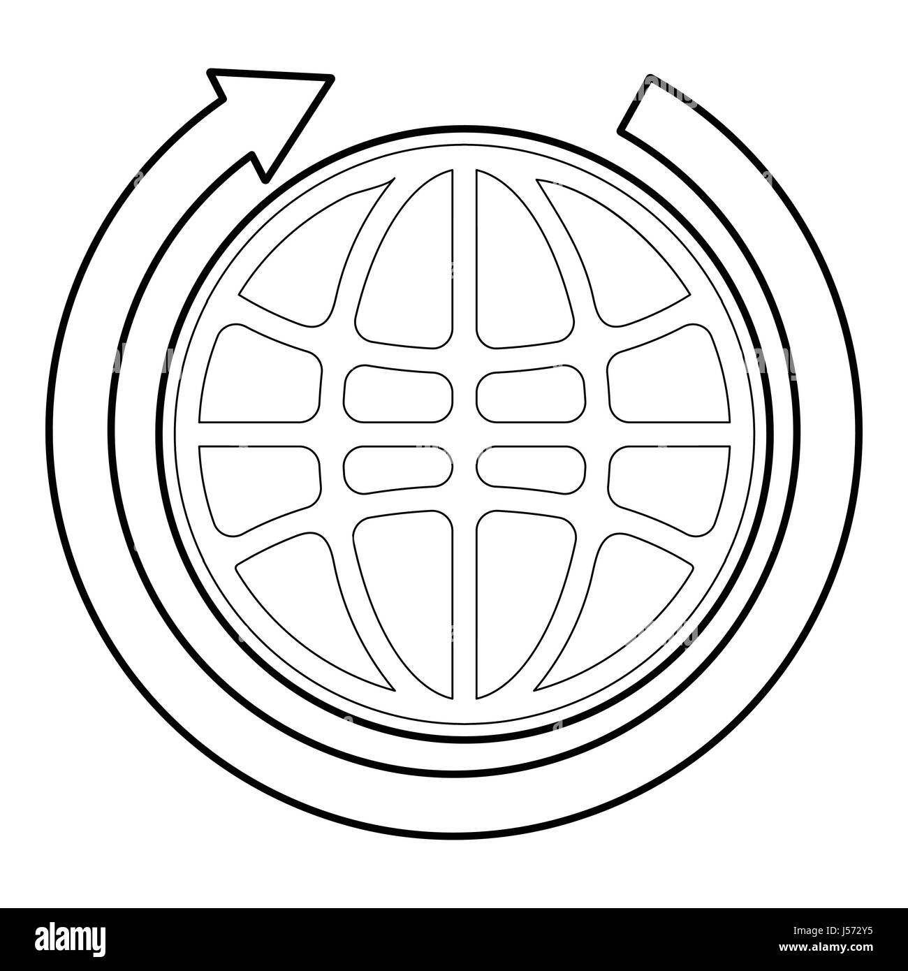 Earth icon, outline style Stock Vector Image & Art - Alamy