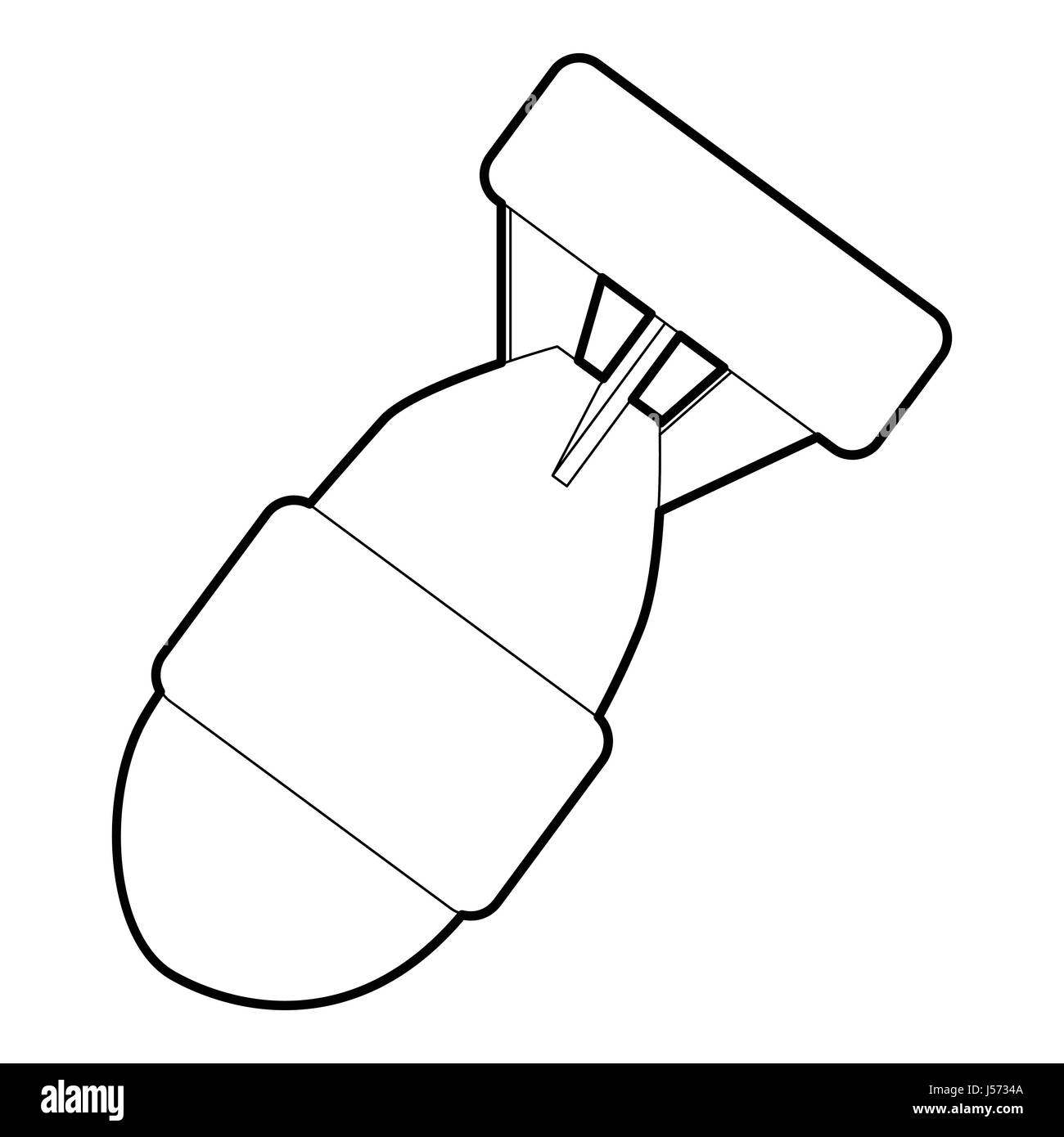 Atomic bomb icon outline style hi-res stock photography and images - Alamy