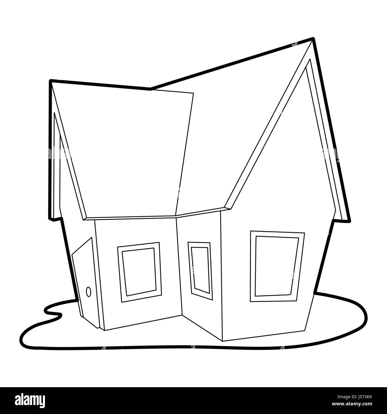 Cottage icon, outline style Stock Vector Image & Art - Alamy