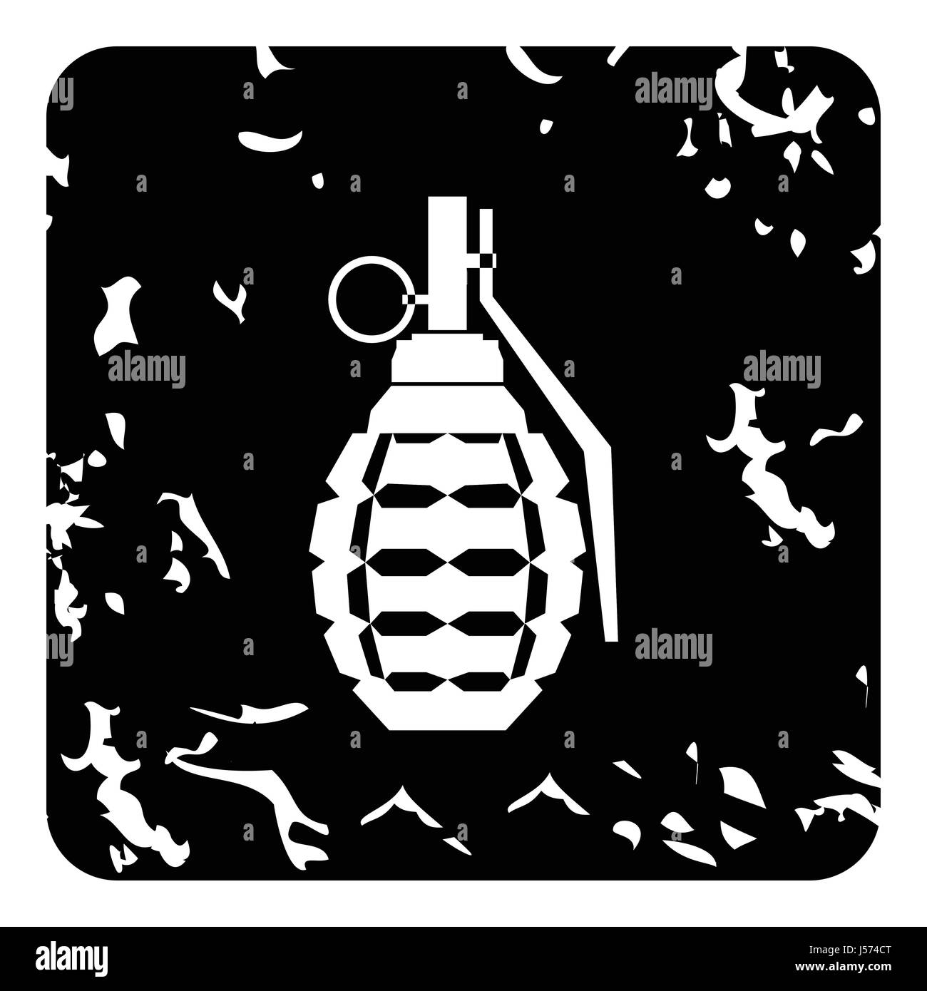 Grenade icon, grunge style Stock Vector Image & Art - Alamy