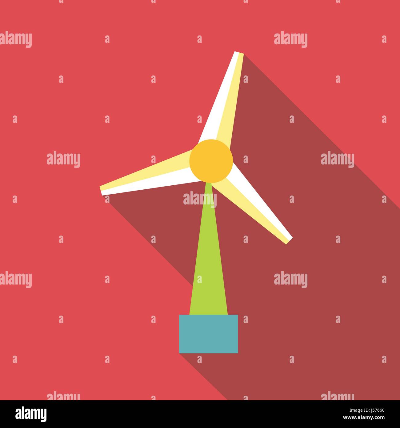 Wind turbine icon, flat style Stock Vector Image & Art - Alamy