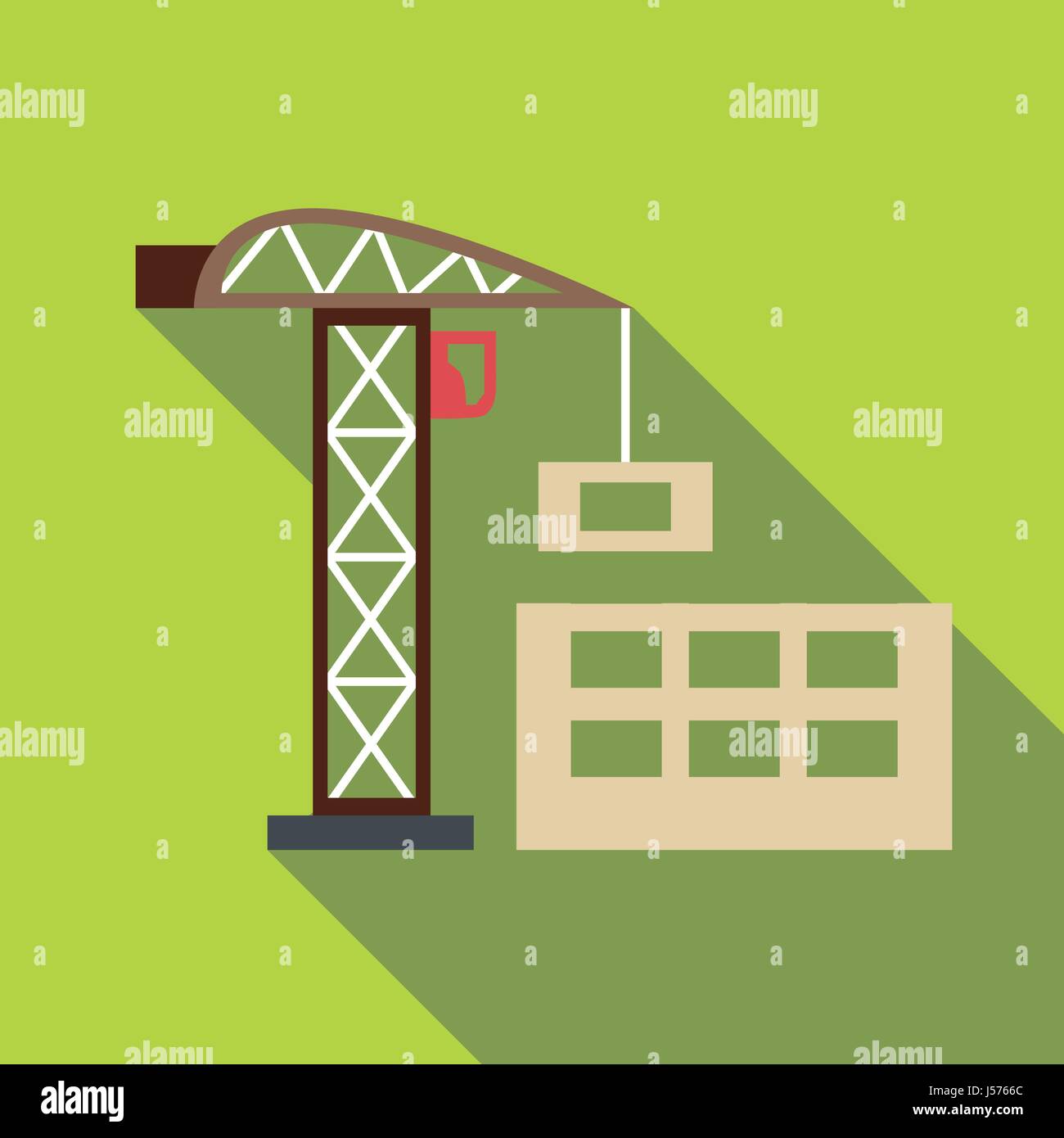 Crane with load icon, flat style Stock Vector Image & Art - Alamy