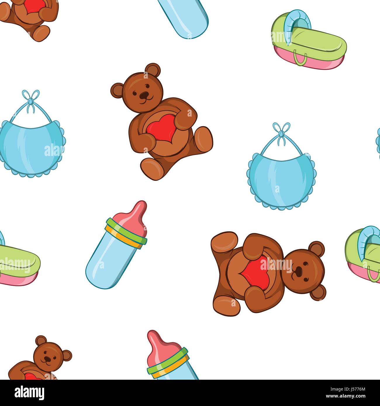 Baby supplies pattern, cartoon style Stock Vector Image & Art - Alamy
