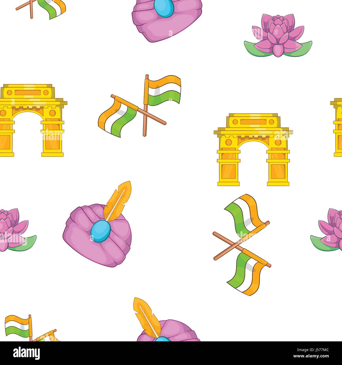 India Republic pattern, cartoon style Stock Vector Image & Art - Alamy