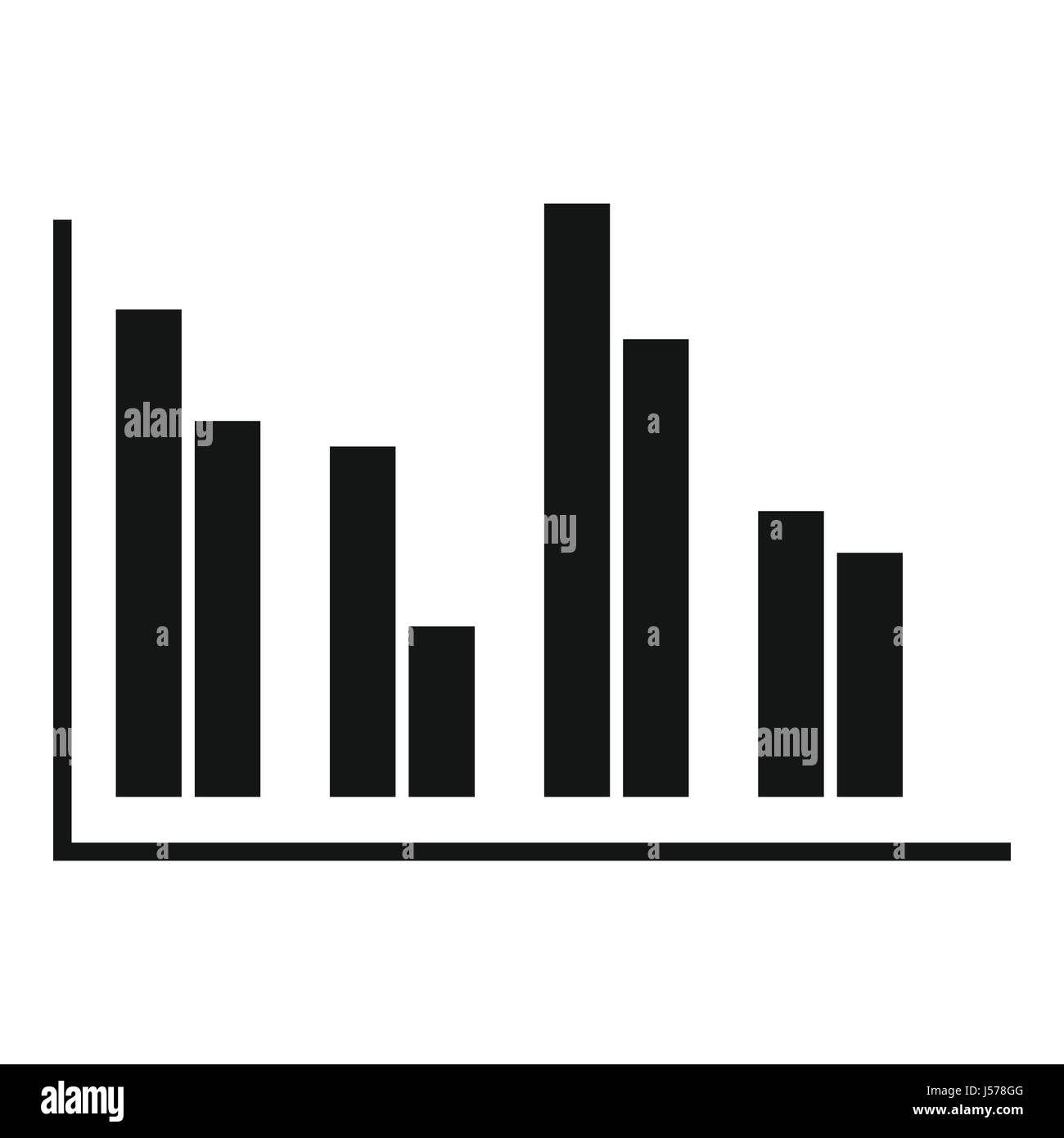 Financial analysis chart icon, simple style Stock Vector Image & Art ...