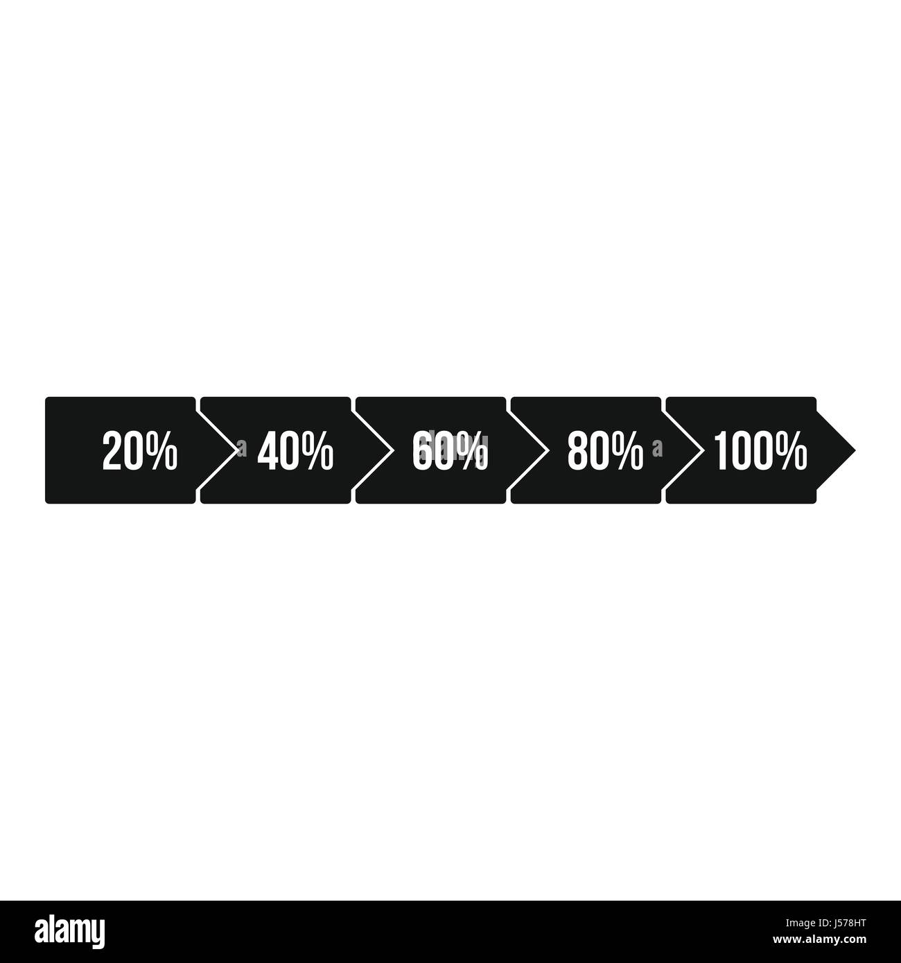 Percentage arrow infographic icon, simple style Stock Vector Image ...