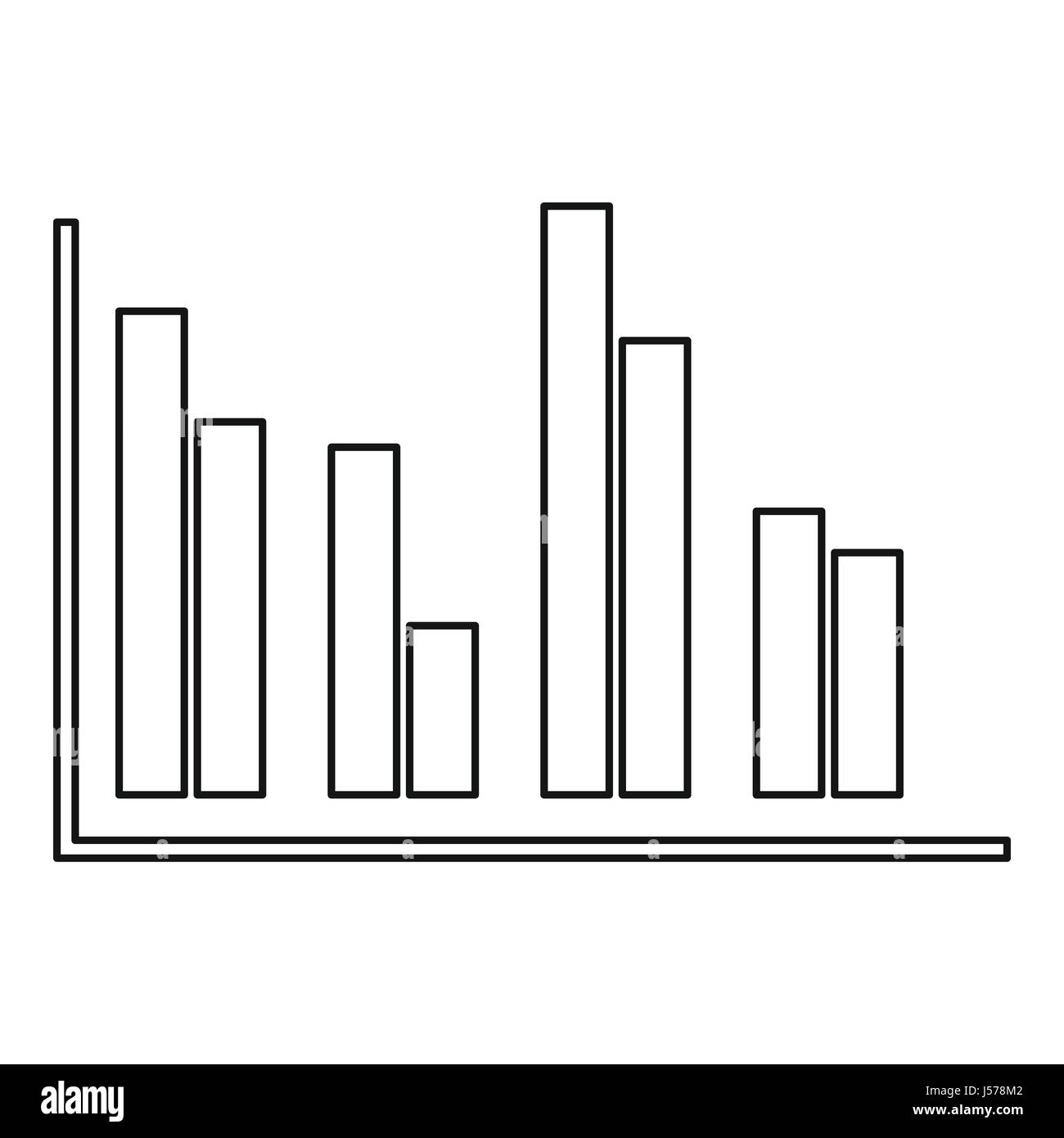 Financial analysis chart icon, outline style Stock Vector Image & Art ...