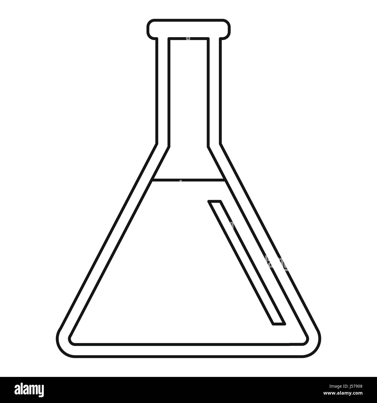 Test tube icon, outline style Stock Vector Image & Art - Alamy