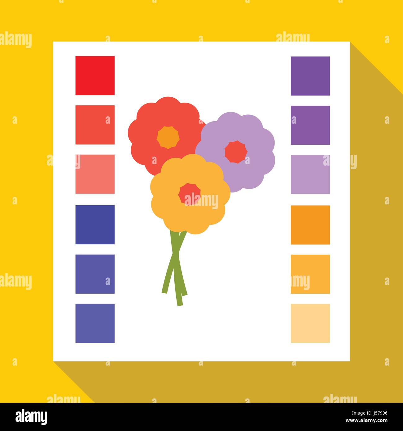Printed sample with a palette of colors icon Stock Vector Image & Art ...