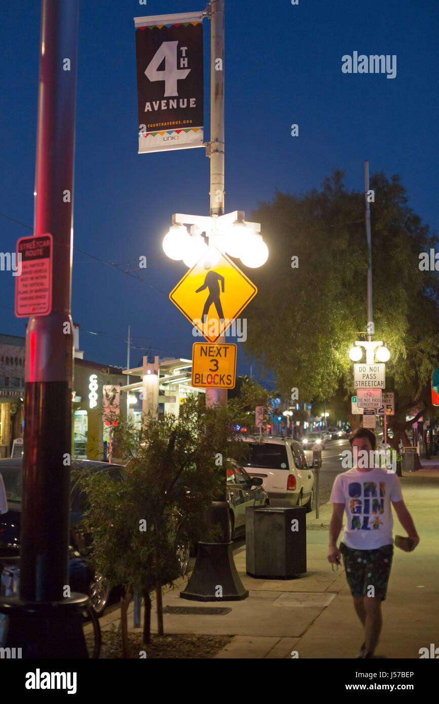 Tucson, Arizona - The Fourth Avenue district. Stock Photo
