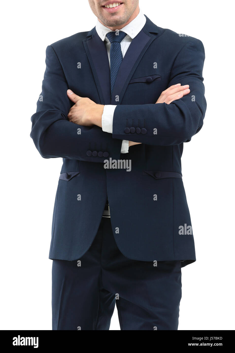 Portrait ambitious professional man showing hi-res stock photography ...