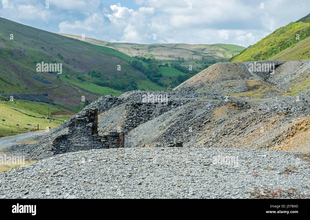 Old Disused Lead Mine Workings Cwmystwyth Mid Wales Stock Photo