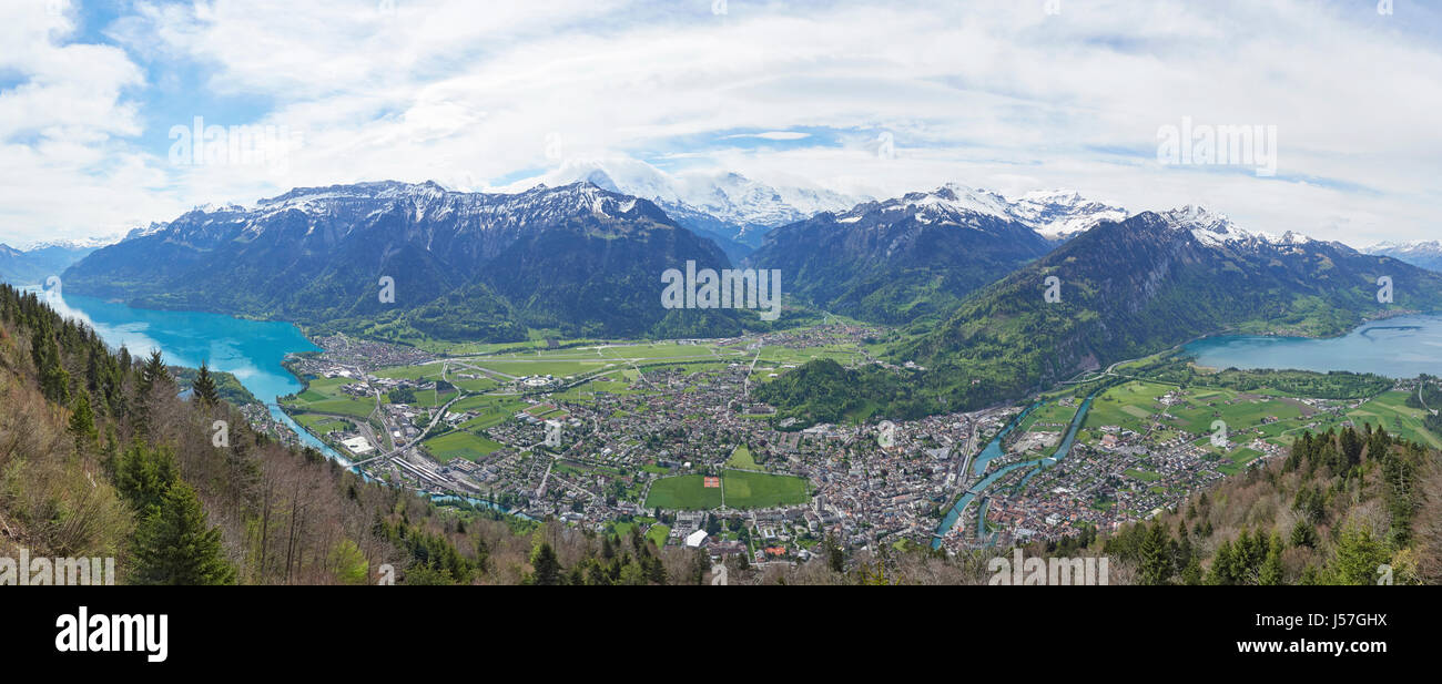 Mountain Ridge Between The Augstmatthorn And Harder Kulm Interlaken Lake  Brienz Canton Of Bern Switzerland Stock Photo - Download Image Now - iStock