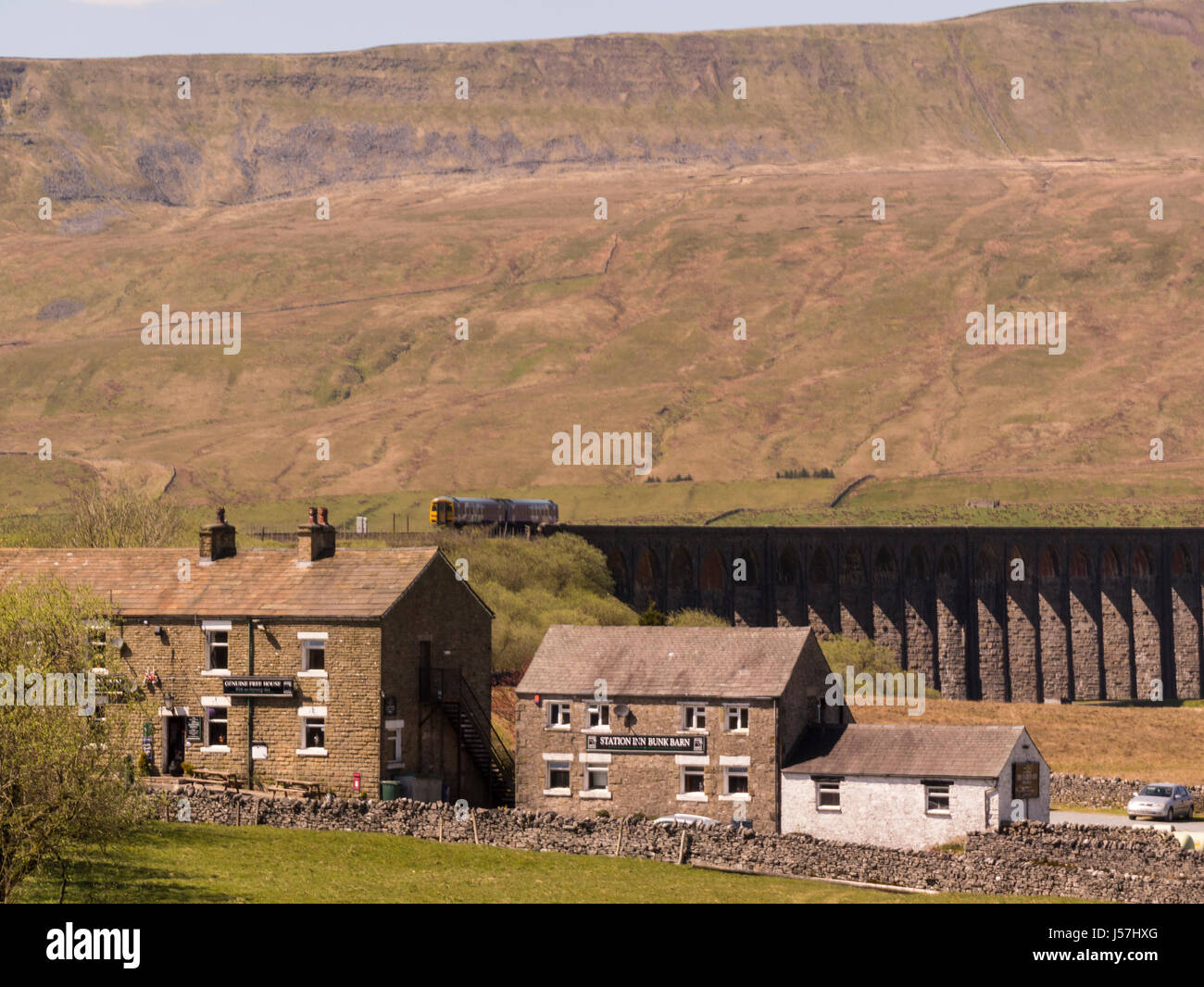 Network Rail Northern Diesel Passenger Train From Settle Crossing