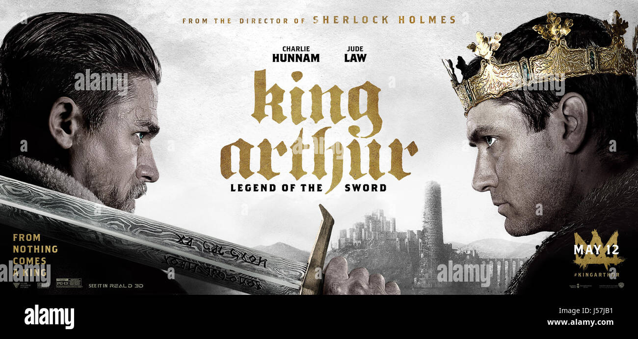KING ARTHUR LEGEND OF THE SWORD, US poster, lr Charlie Hunnam as
