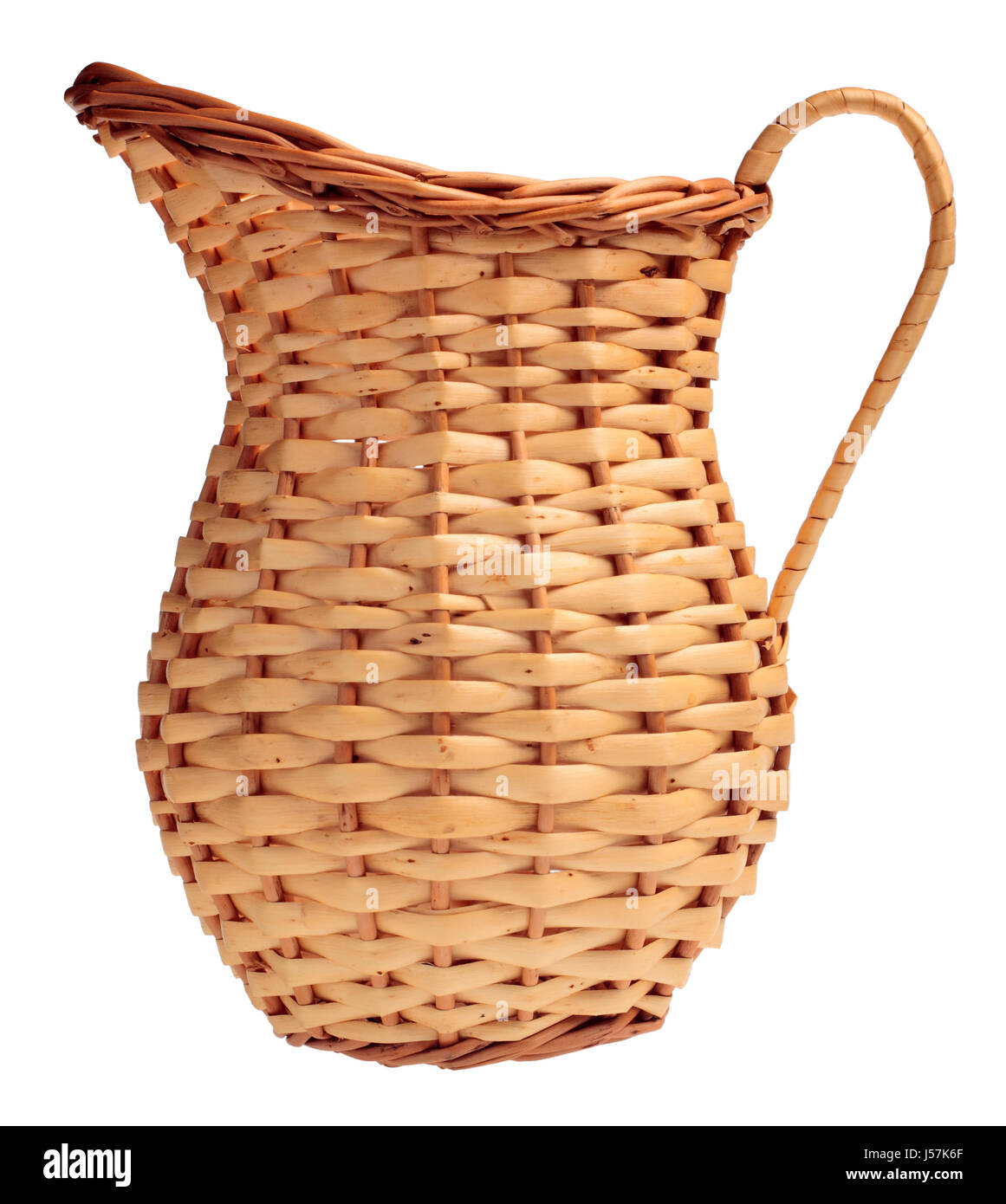 Wicker pitcher isolated on the white background Stock Photo Alamy