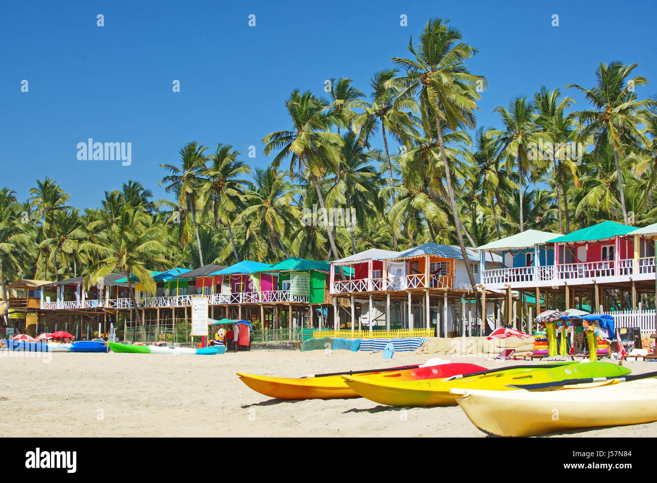 Palolem beach, South Goa, india close to Agonda, Anjuna and Arambol Stock Photo