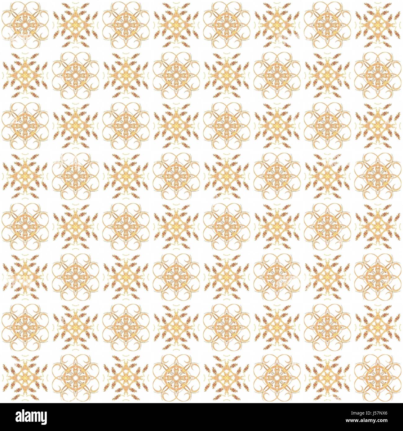 Seamless texture with 3D rendering abstract fractal orange pattern on a ...