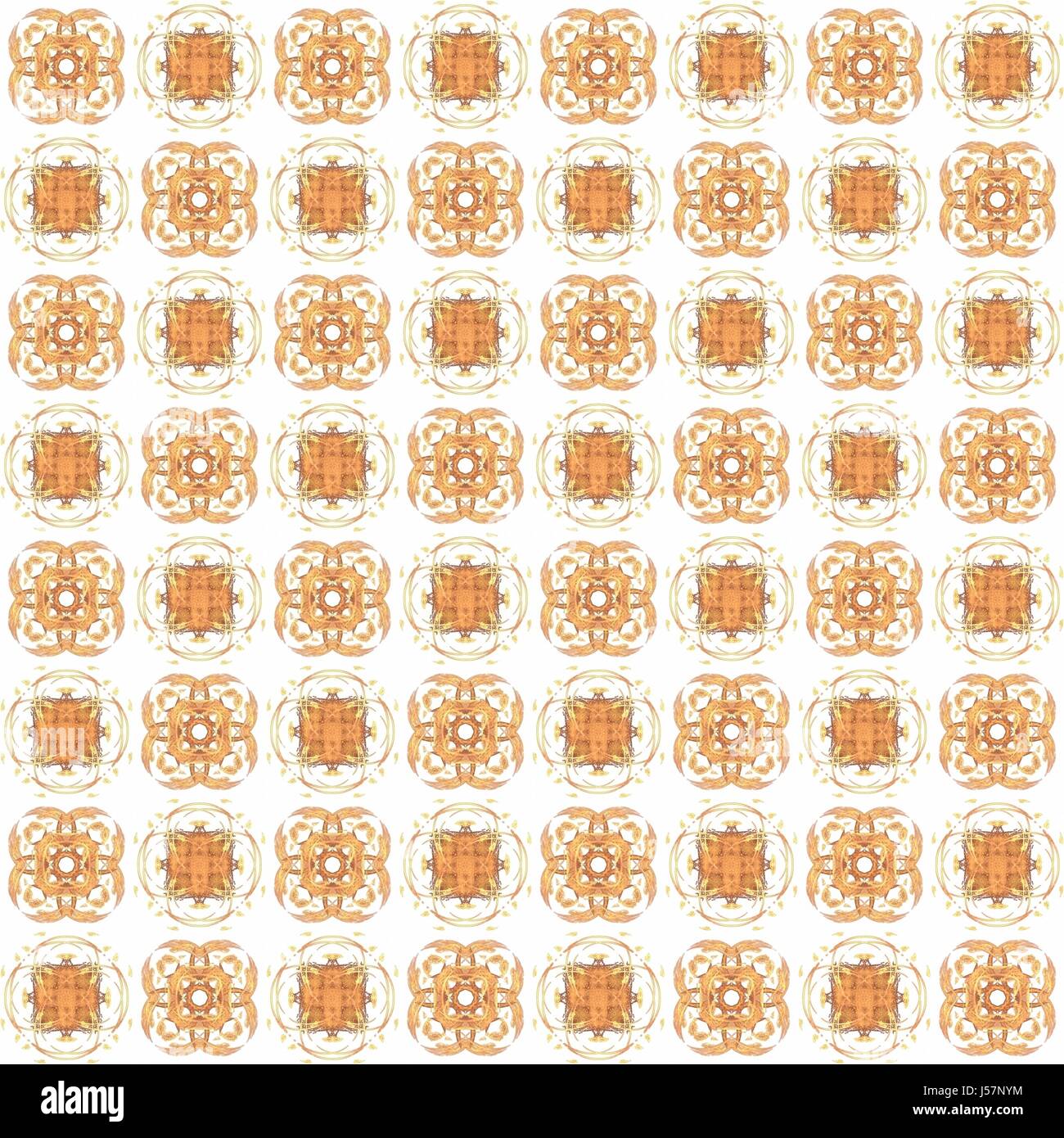 Seamless texture with 3D rendering abstract fractal orange pattern on a ...