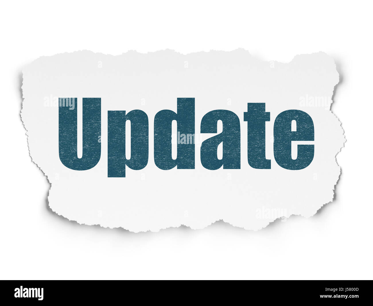 Web design concept: Update on Torn Paper background Stock Photo