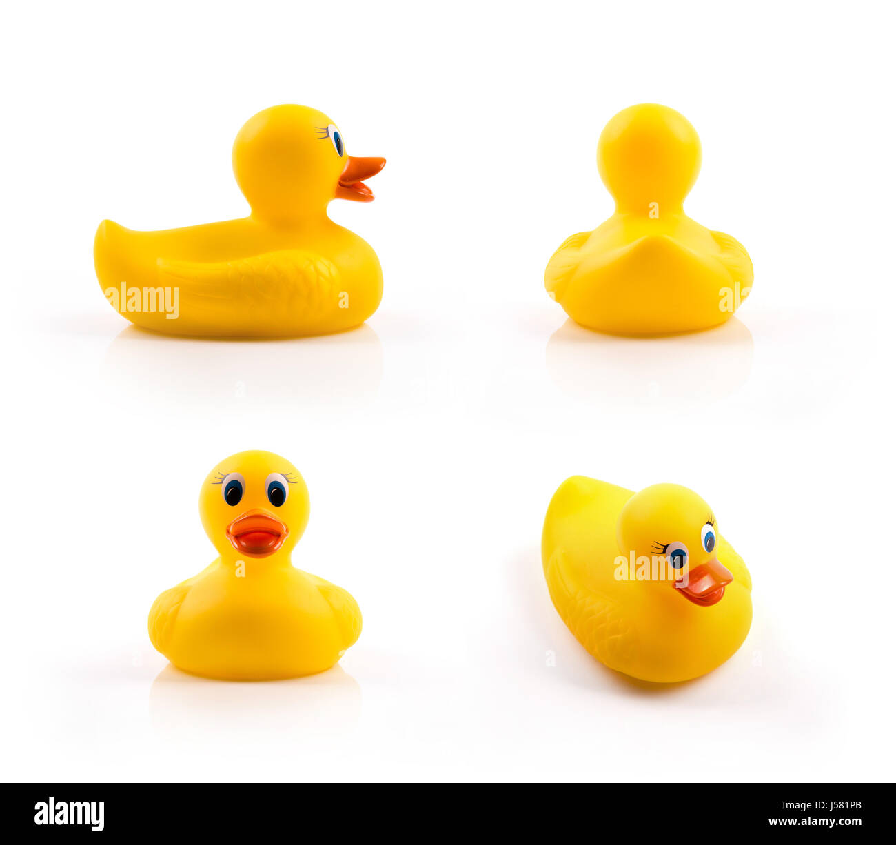 yellow rubber duck isolated on white background Stock Photo