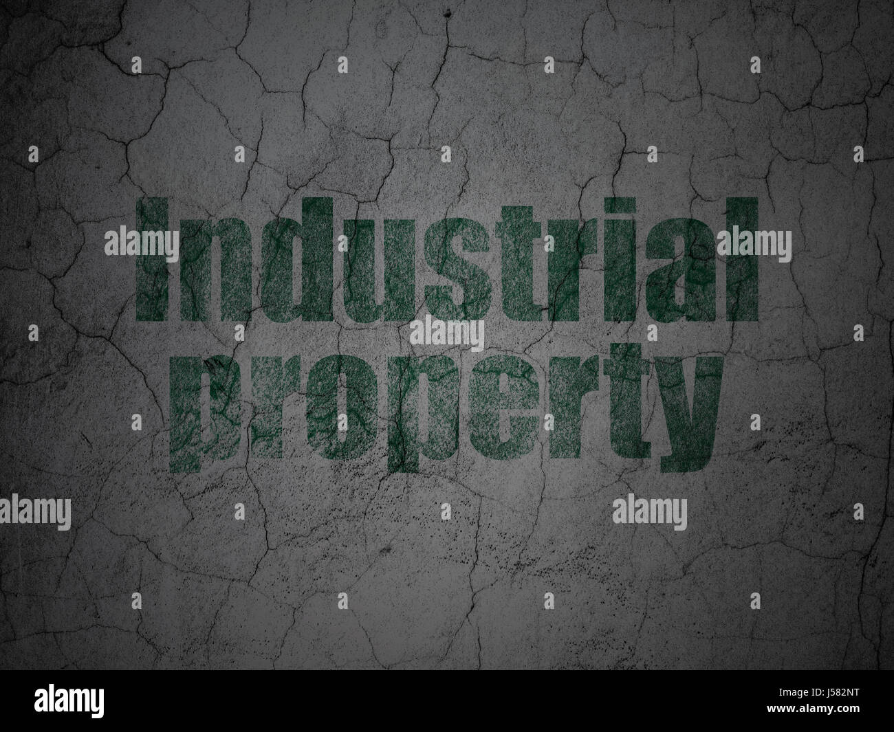 Law concept: Industrial Property on grunge wall background Stock Photo