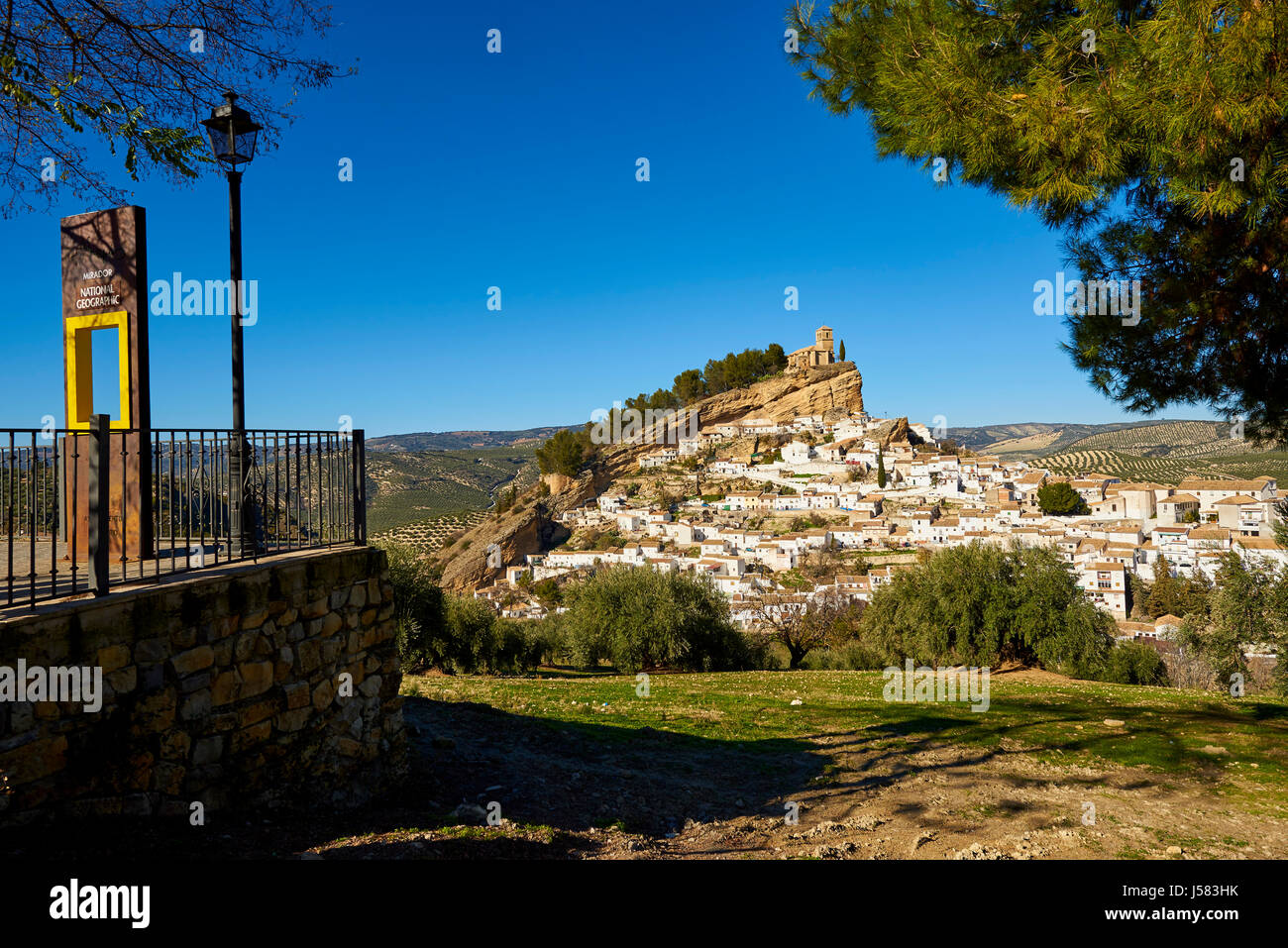 Moorish Castle, Montefrio, Washington Irving Route, Granada province, Andalusia, Spain, Europe Stock Photo