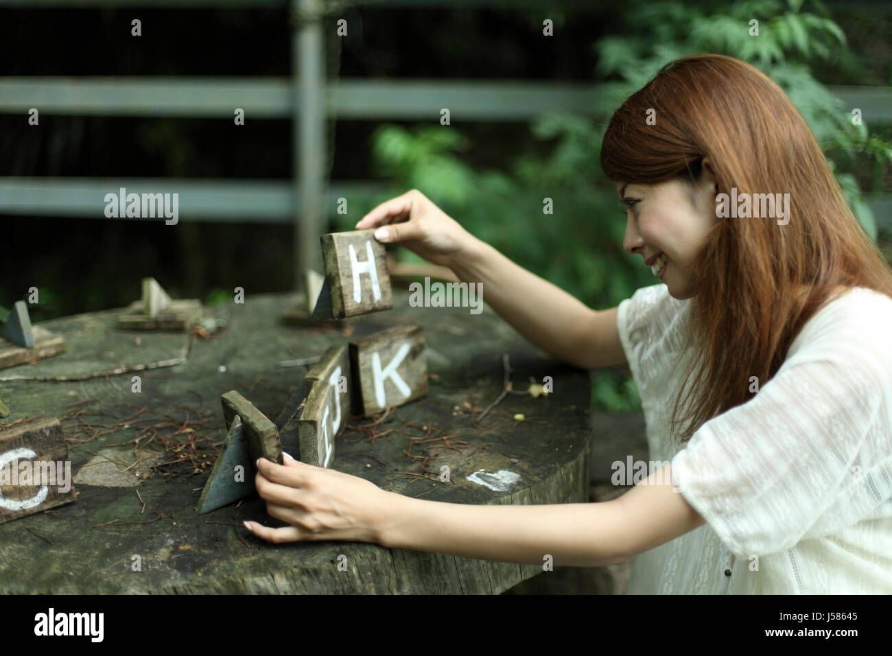 Young woman taking a walk Stock Photo - Alamy