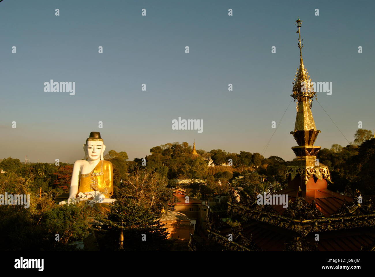 Buddha statue near Shwesandaw pagoda, Pyay, Myanmar Stock Photo Alamy
