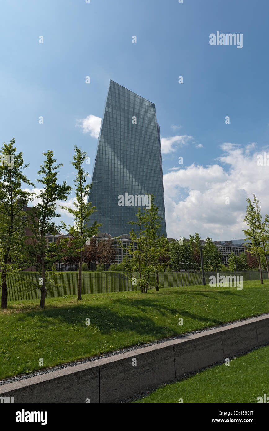 The new seat of the European Central Bank in Frankfurt, Germany Stock Photo
