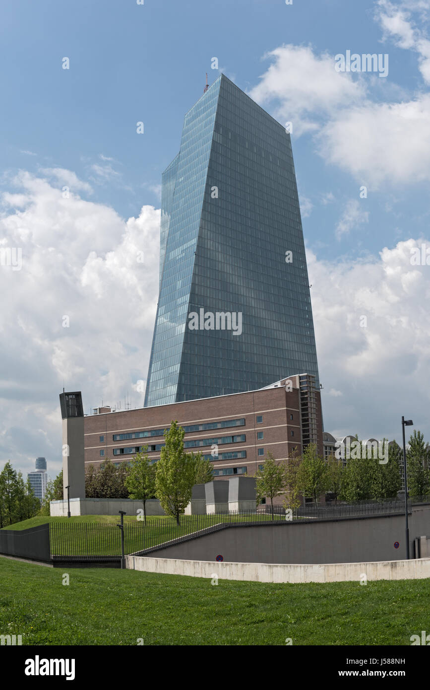 The new seat of the European Central Bank in Frankfurt, Germany Stock Photo
