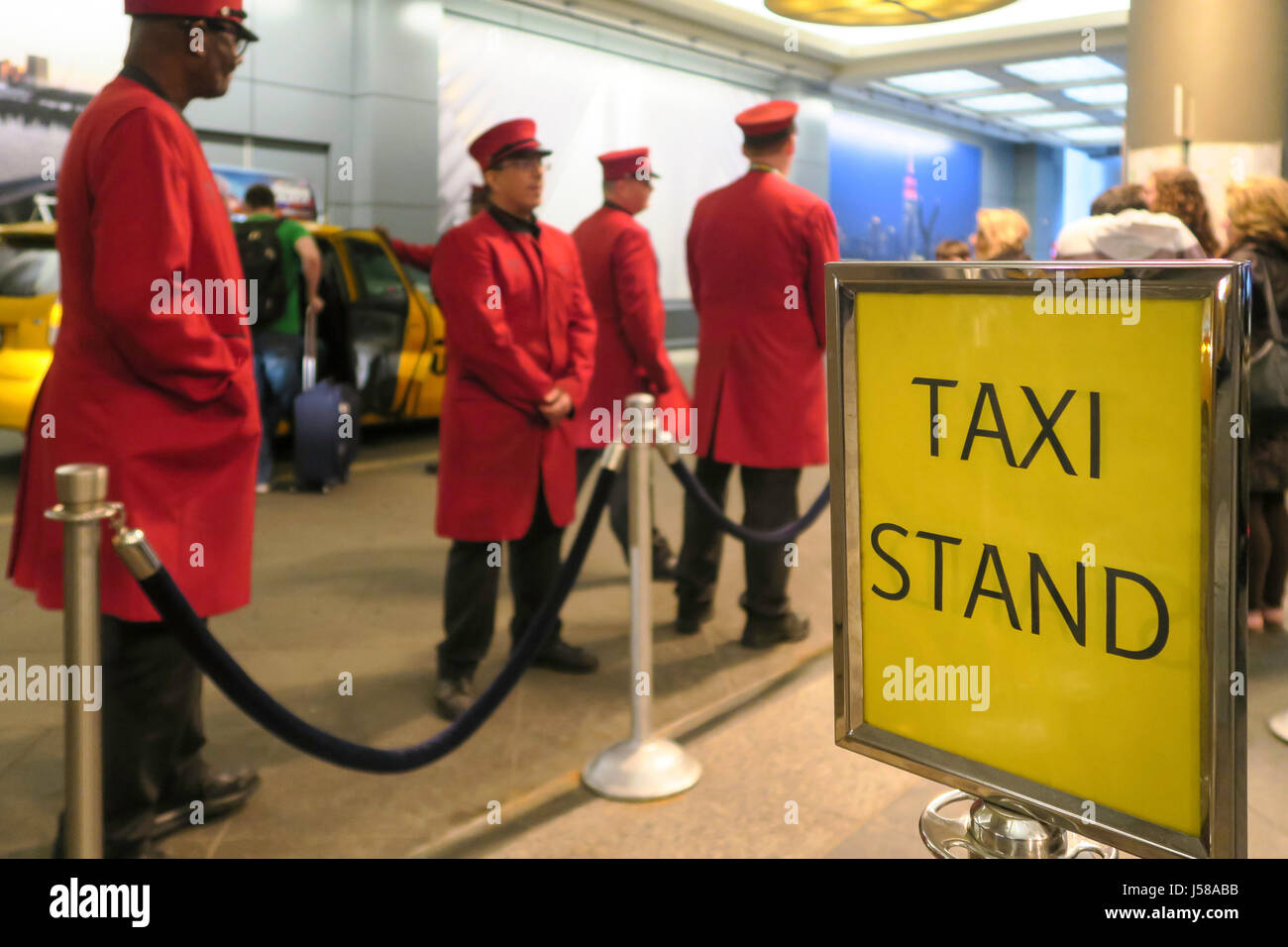 Taxi Stand at the Marriott Marquis Hotel in Times Square, New York City