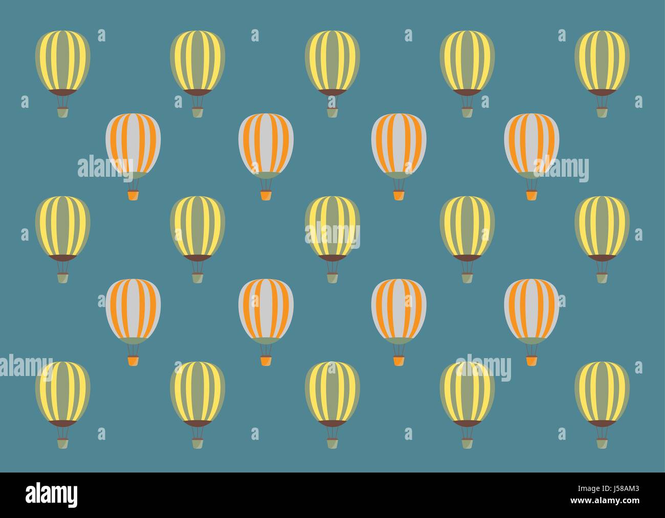 Hot Air Balloon with blue sky background vector Stock Vector Image ...