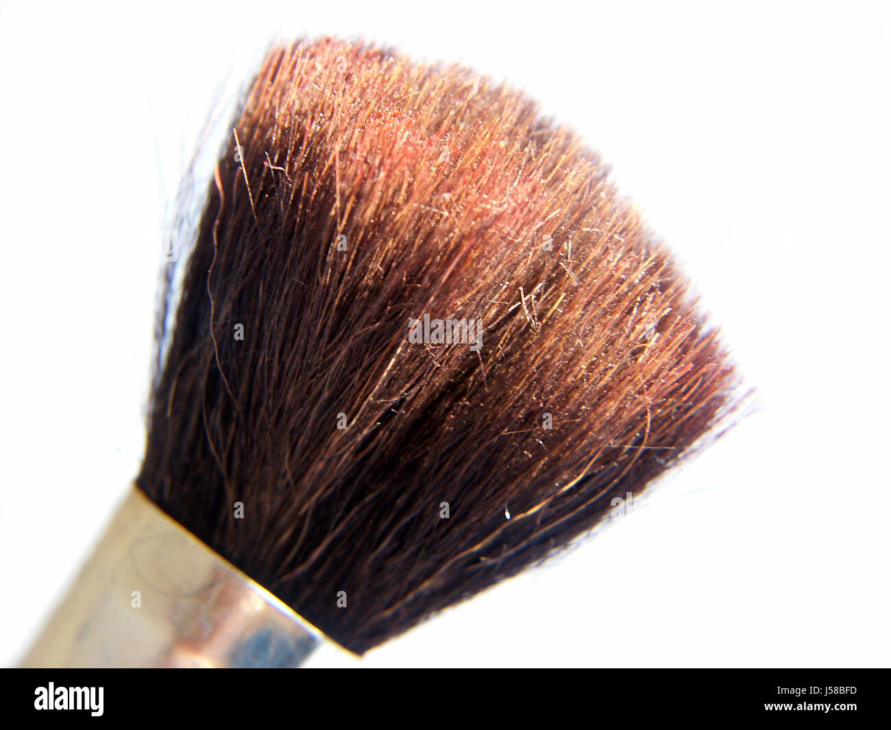 act performance bristles rouge make-up paintbrush brush red beauty mask Stock Photo