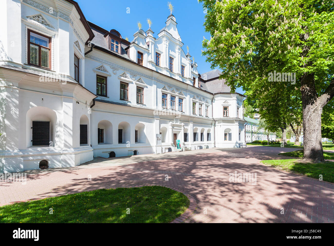 KIEV, UKRAINE - MAY 5, 2017: House of the Metropolitan in yard of Saint Sophia Cathedral in Kiev. The cathedral is the first heritage site in Ukraine  Stock Photo