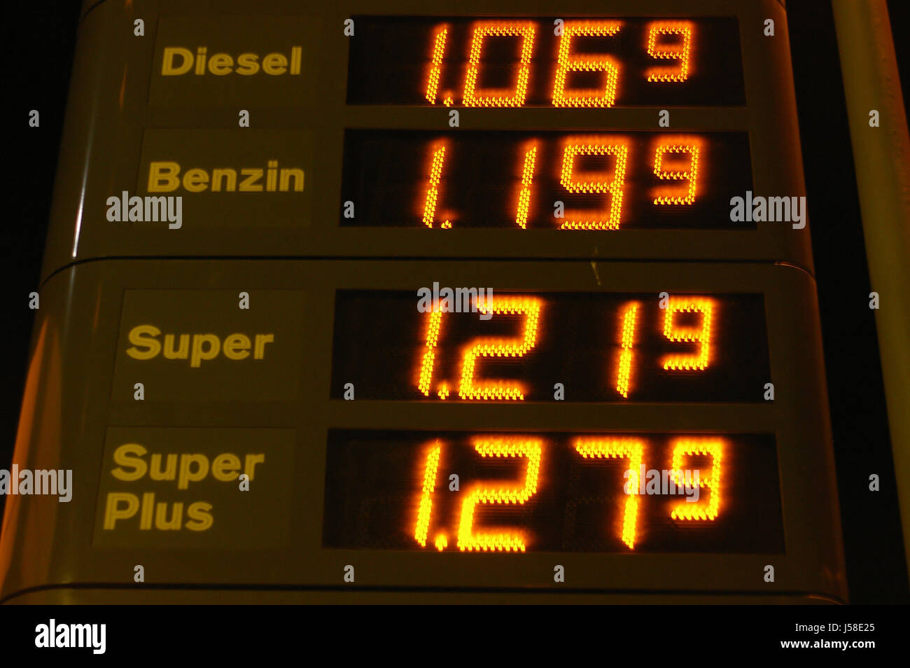petrol price Stock Photo