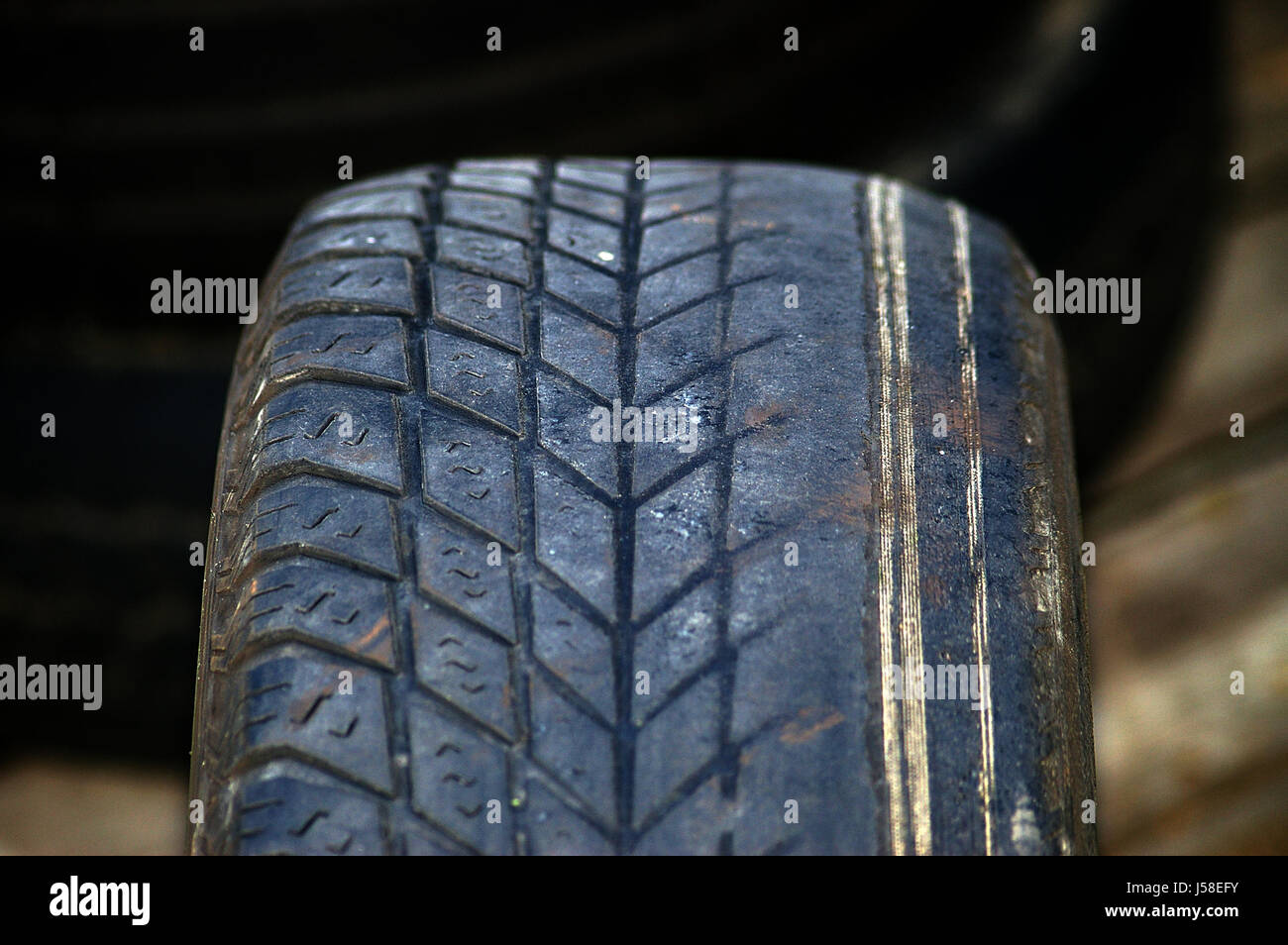 freaky tire transverse Stock Photo
