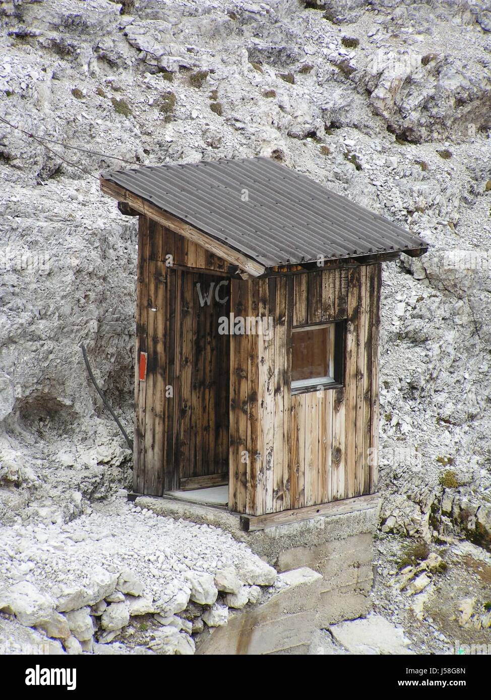 toilet,mountain,differently,lodge,hut,stilles rtchen,geschft verrichten,rtchen Stock Photo