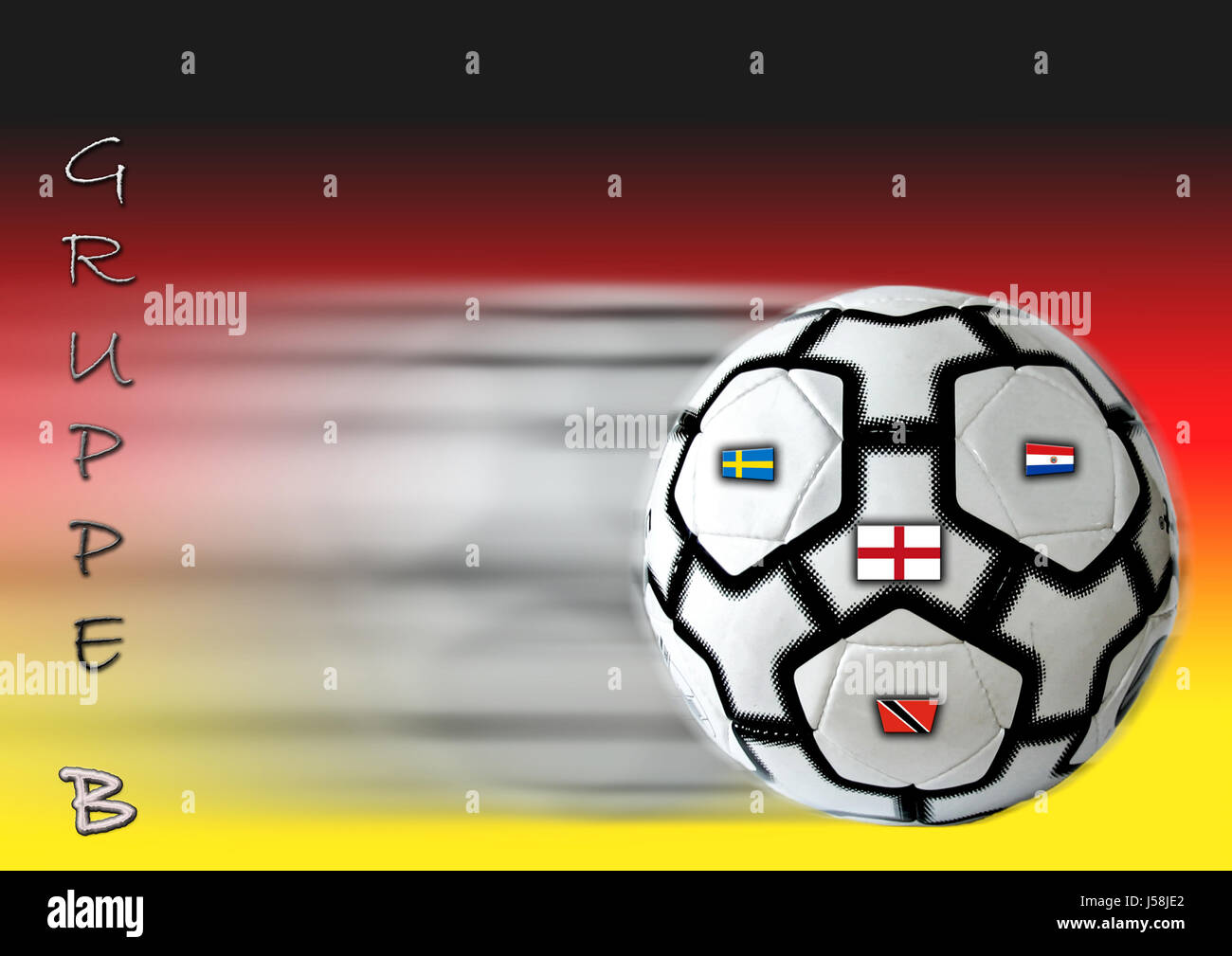sport sports ball ball sport sweden photo composition england Germany flag flag Stock Photo