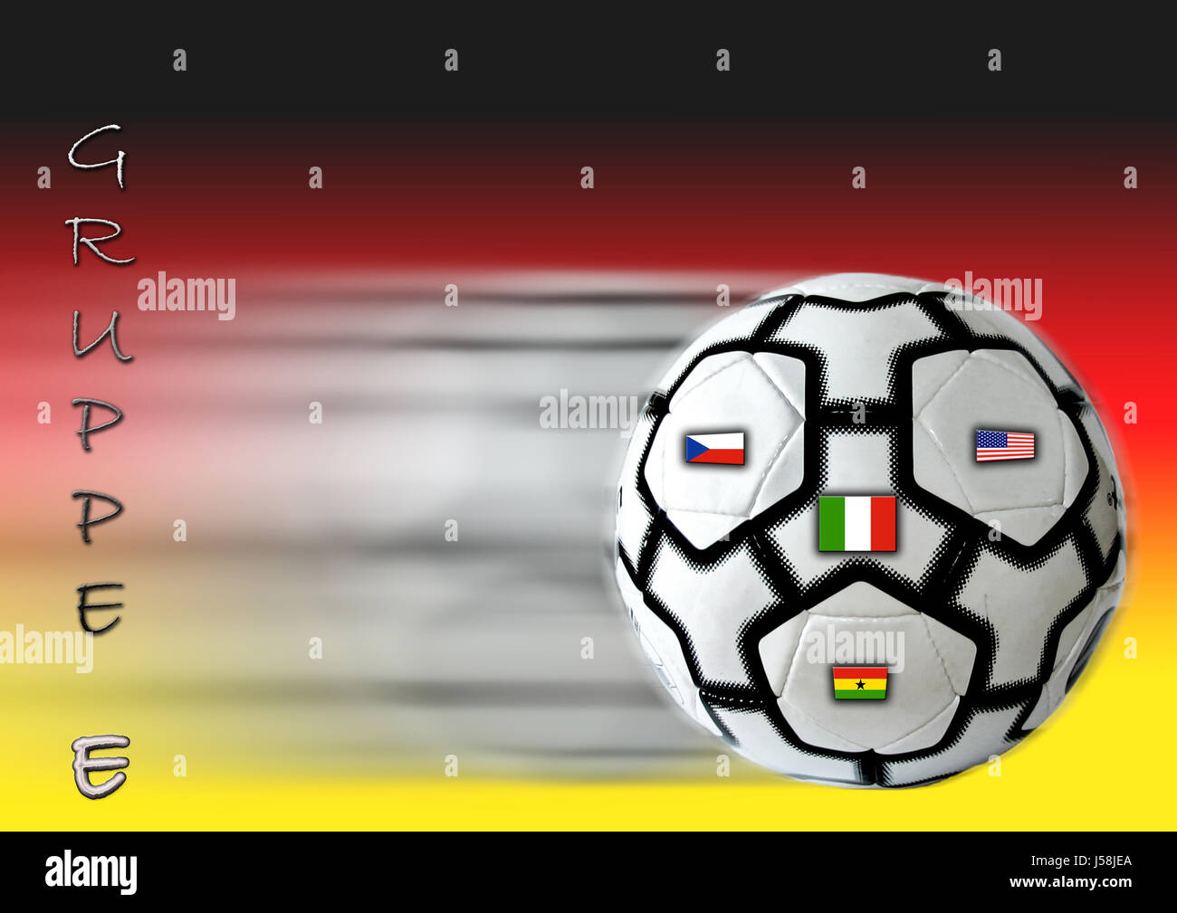 sport sports ball ball sport usa photo composition Germany flag flag football Stock Photo