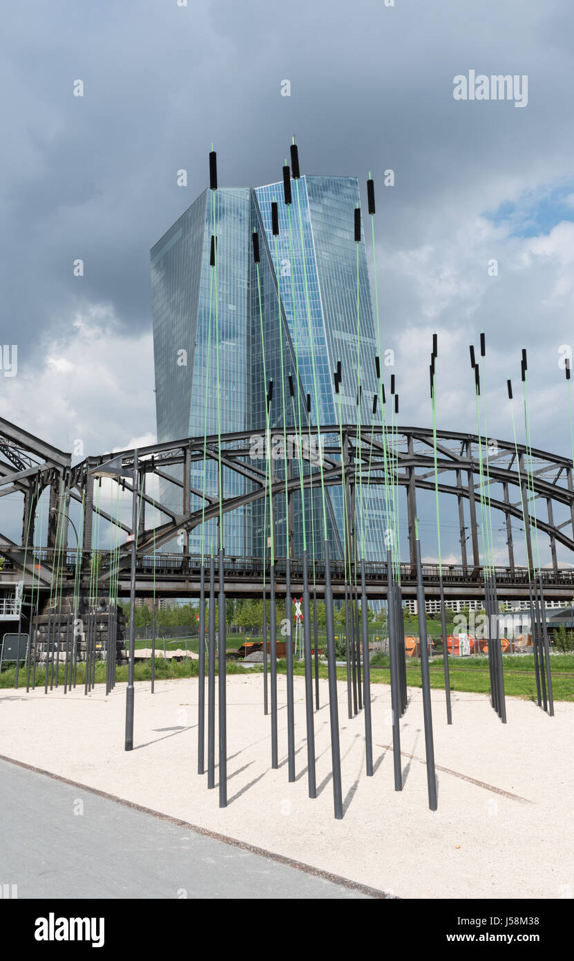 The new seat of the European Central Bank in Frankfurt, Germany Stock Photo