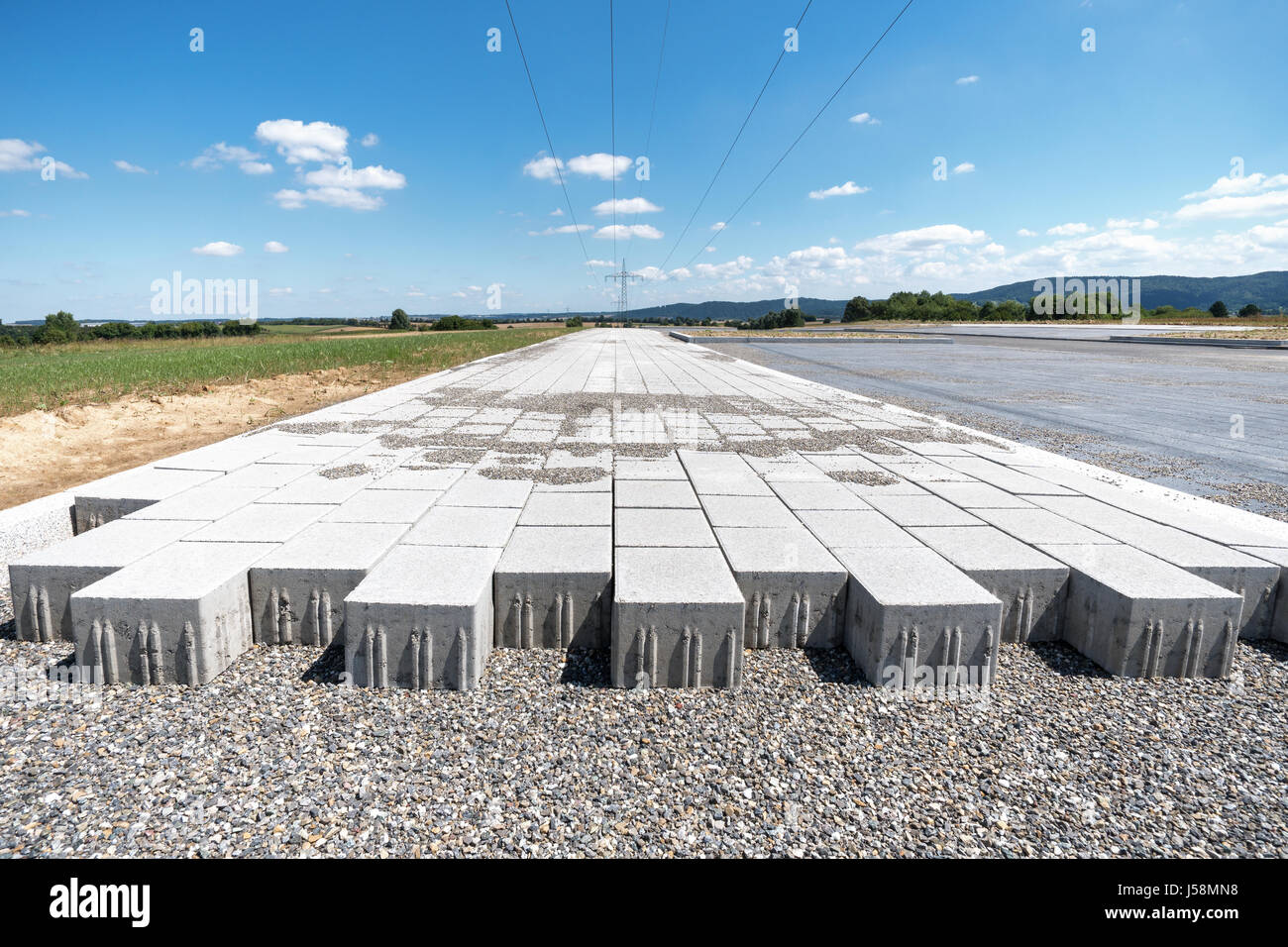 New way in a construction area Stock Photo Alamy