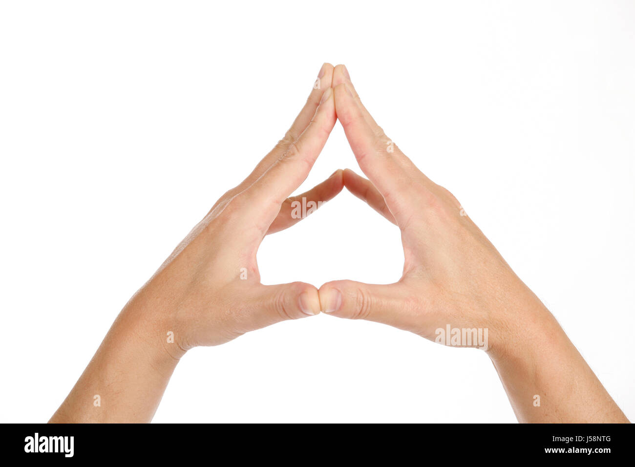 Male human hand gestures, yoga mudras Stock Photo Alamy