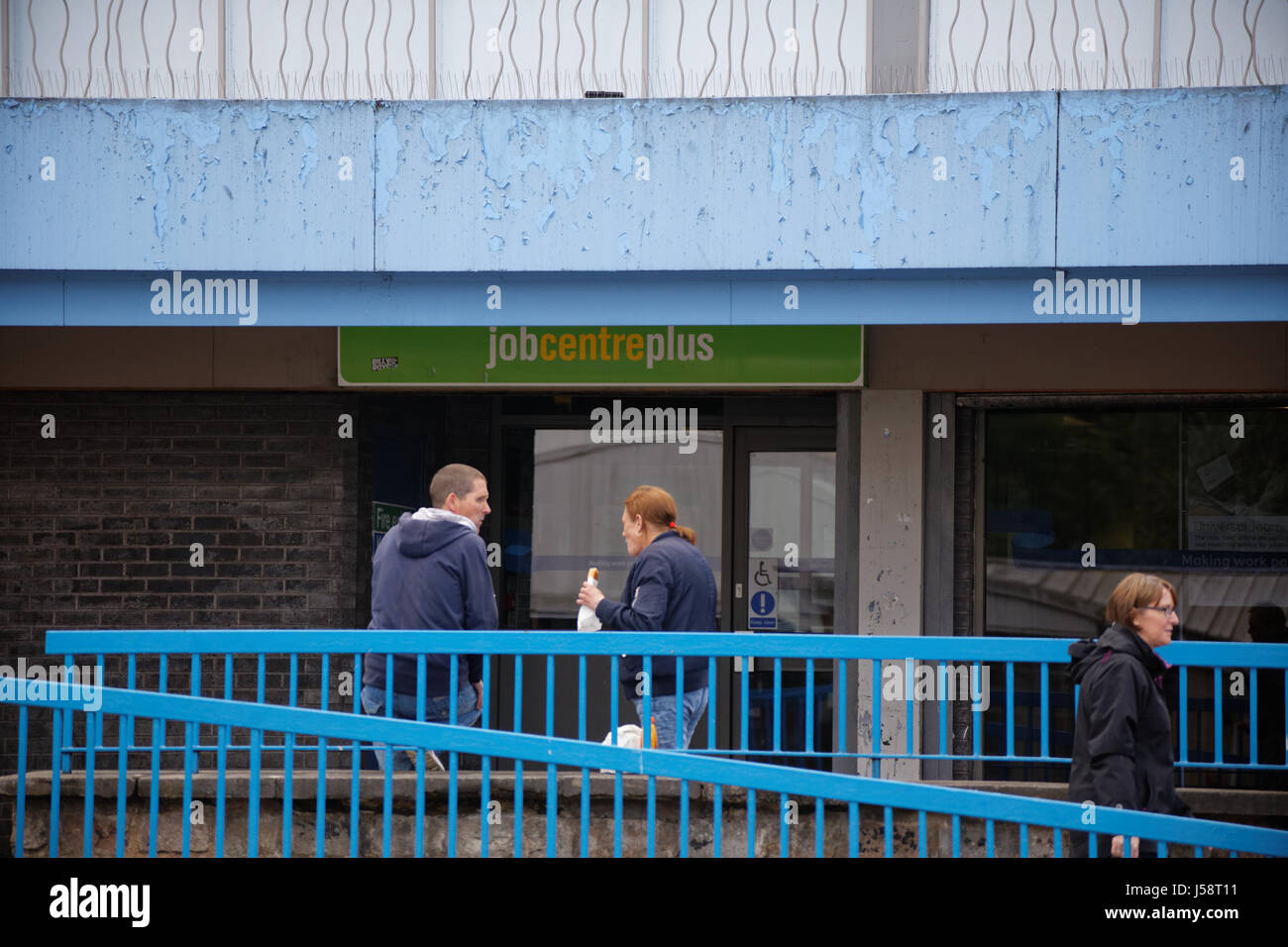 Drumchapel housing scheme shopping centre job centre jobcentre  unemployed social deprivation poverty Stock Photo