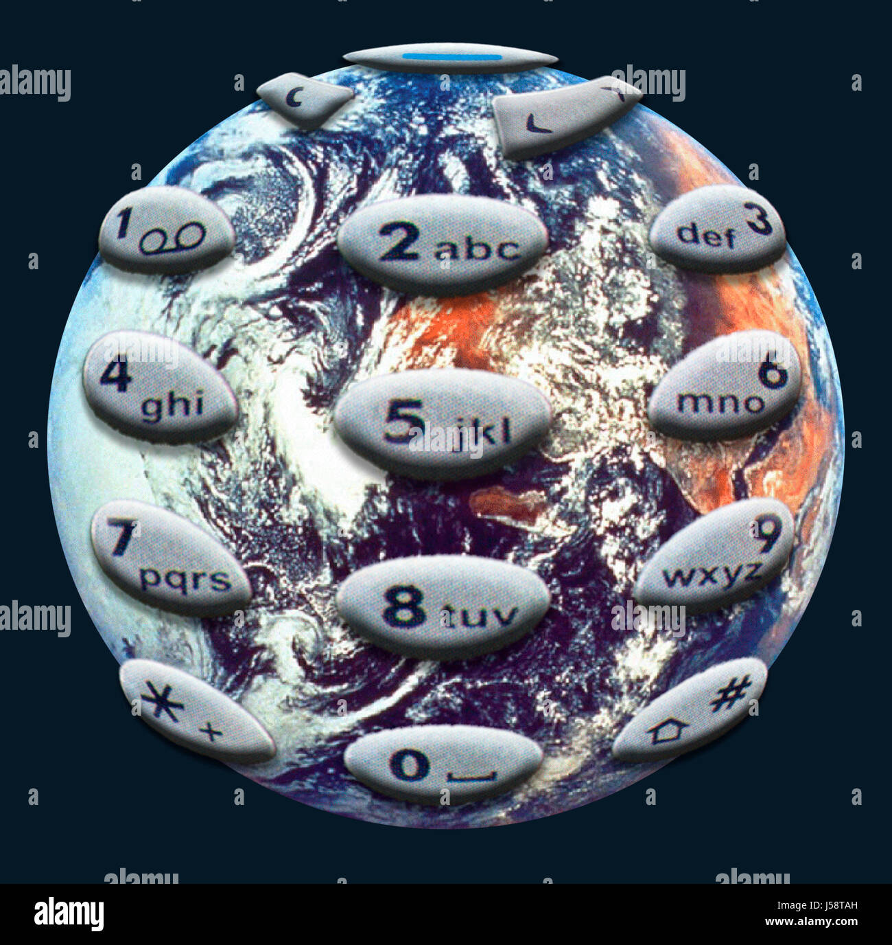 office keyboard communication globalization globe planet earth world worldwide Stock Photo