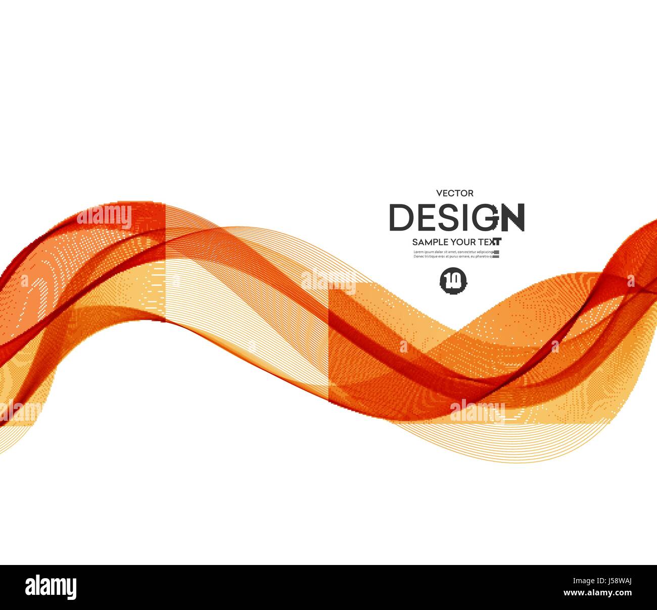 Abstract vector background, orange wavy Stock Vector Image & Art - Alamy