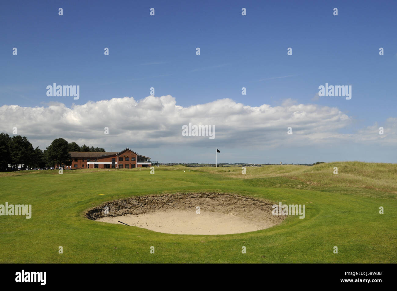 View over fairway Bunker to the 9th Green on the Shore Course with The