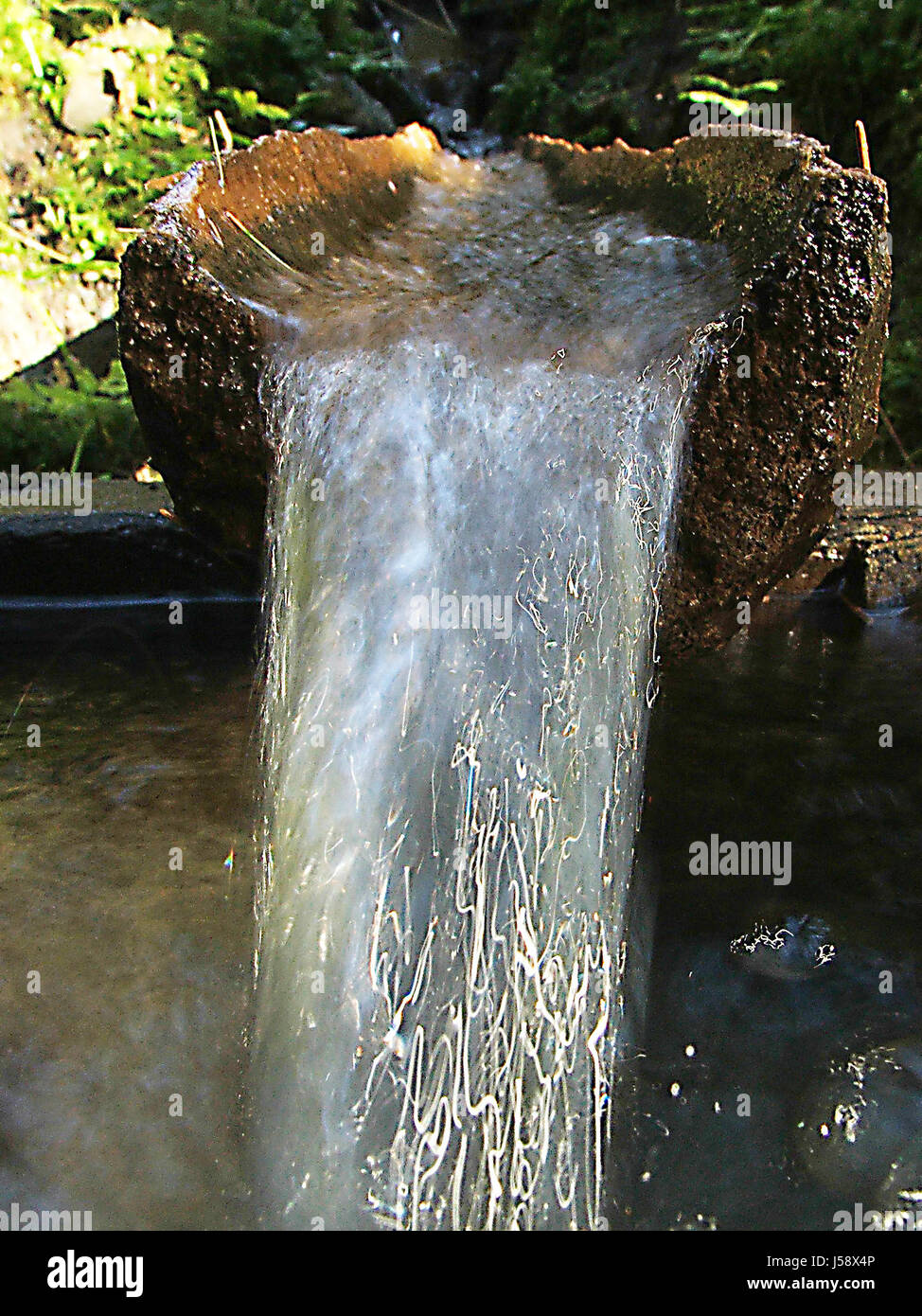 Stilvolle Wasserrinne Im Garten Bilder